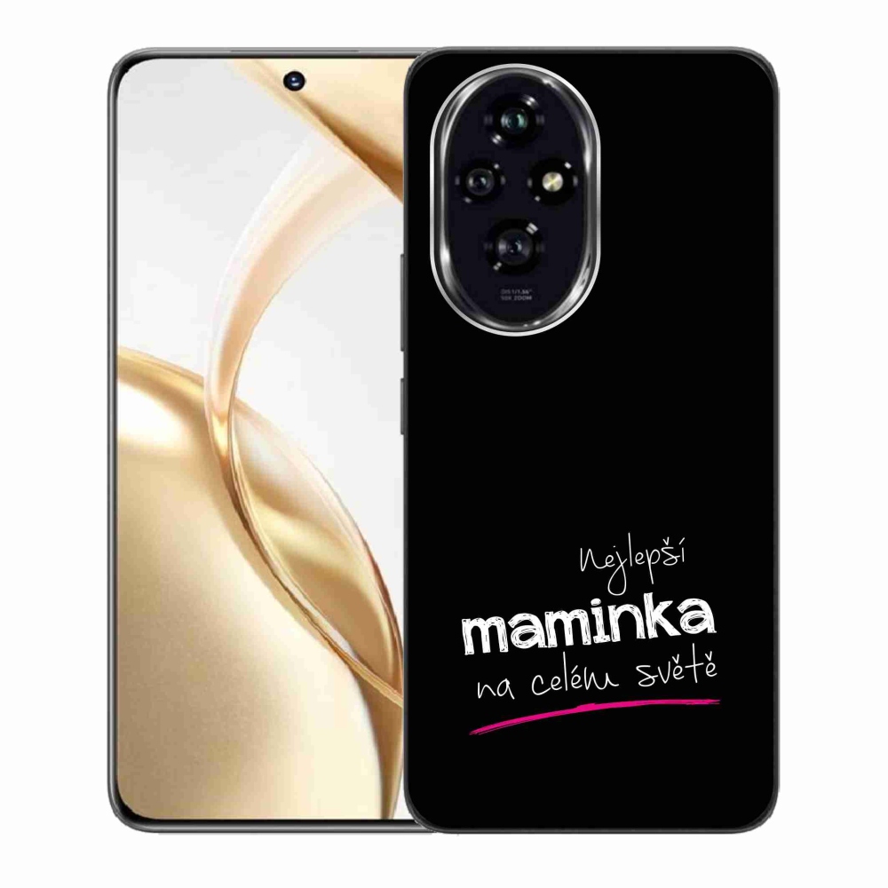 Gél borító mmCase a Honor 200 5G - legjobb anya 4 fekete háttérrel