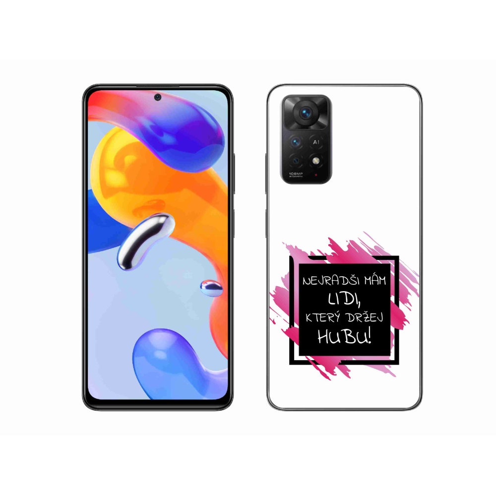 Gél borító mmCase a Xiaomi Redmi Note 11 Pro 4G/5G-hez - vicces szöveg 7 fekete és fehér háttérrel