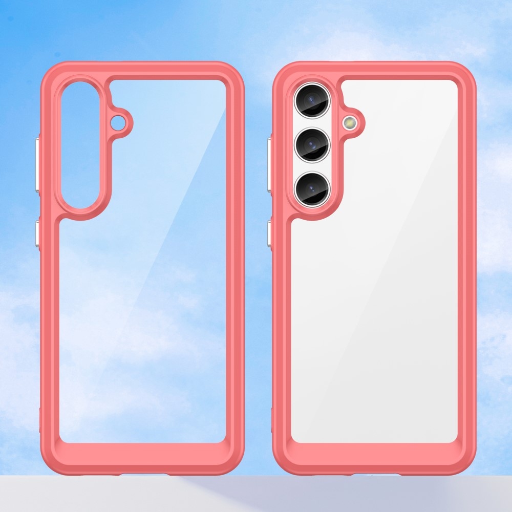 Gél tok fix hátlappal Samsung Galaxy S24 készülékhez - piros