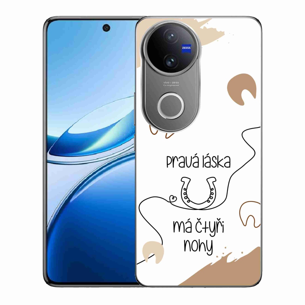 Gél borító mmCase a Vivo V50 5G készülékhez - ló motívum fehér háttérrel