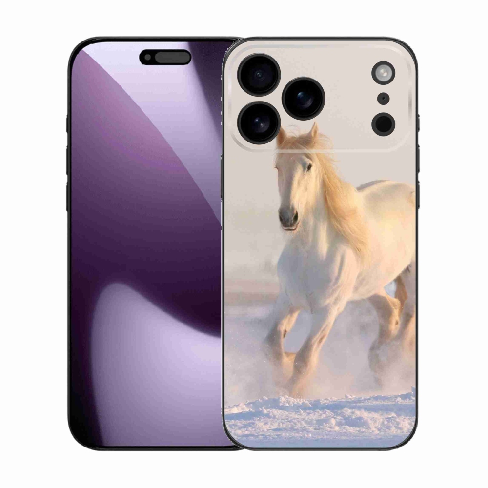 Zselés borítás mmCase iPhone 17 Pro Max készülékhez - ló a hóban