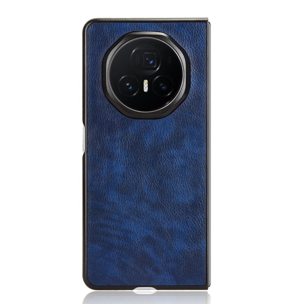 Textúrás műanyag tok műbőrrel Honor Magic V3-hoz - kék