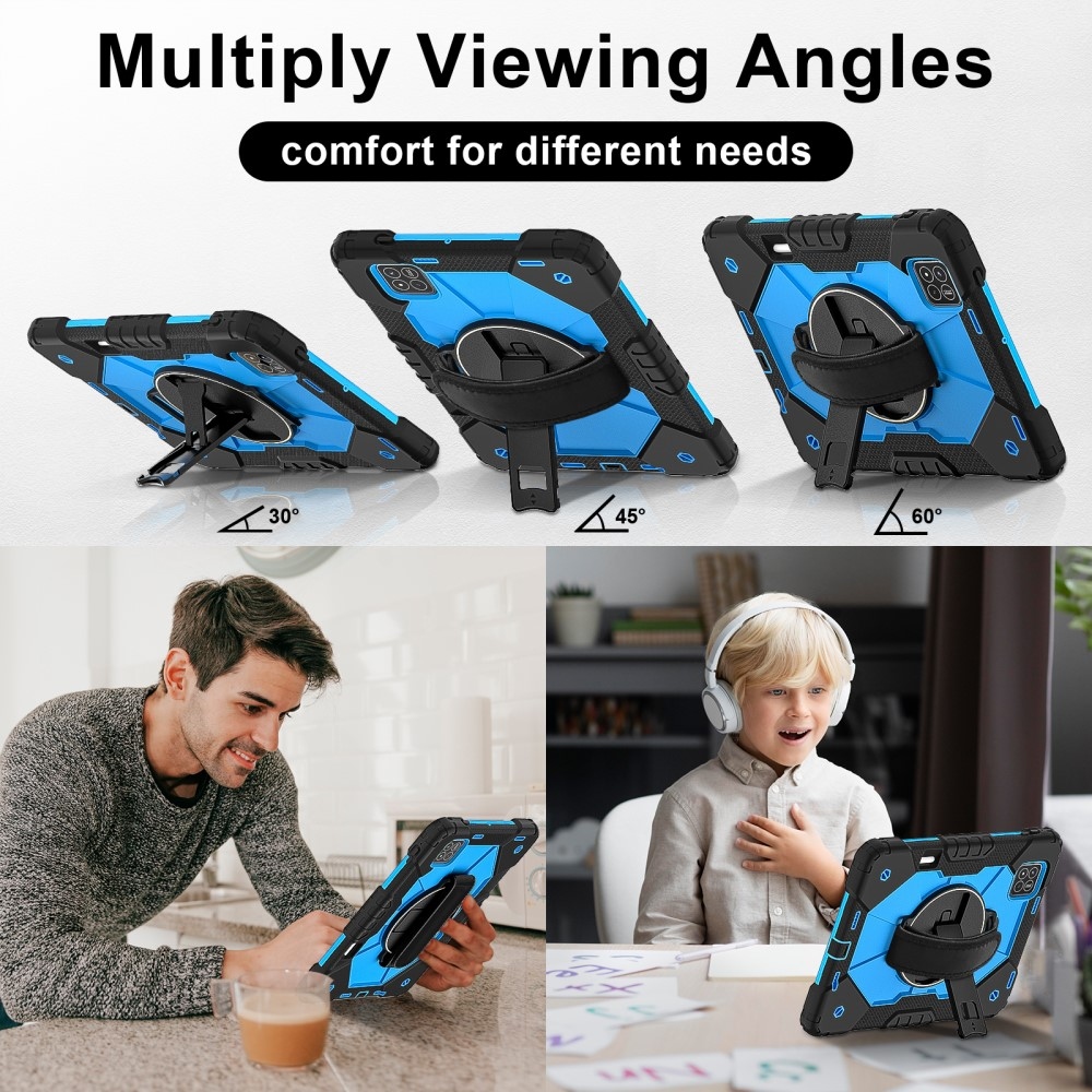 Strapabíró huzat kéztartóval és vállpánttal Xiaomi Pad 7/7 Pro-hoz - fekete/kék