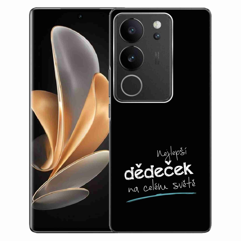 Gélburkolat mmCase a Vivo V29 5G-n - a legjobb nagypapa 3 fekete háttérrel