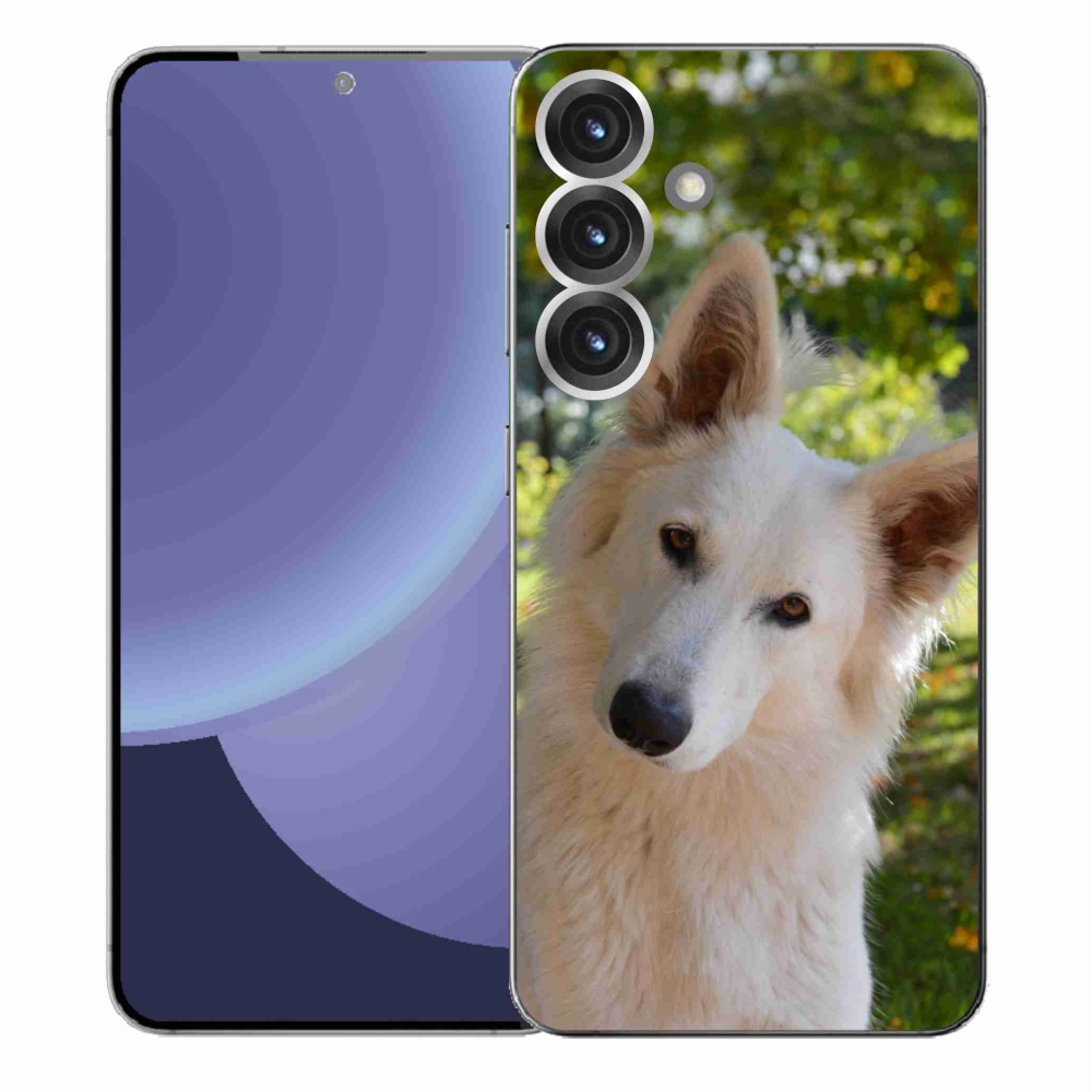 Gél védőhuzat mmCase Samsung Galaxy S25+ - fehér Svájci juhász 1