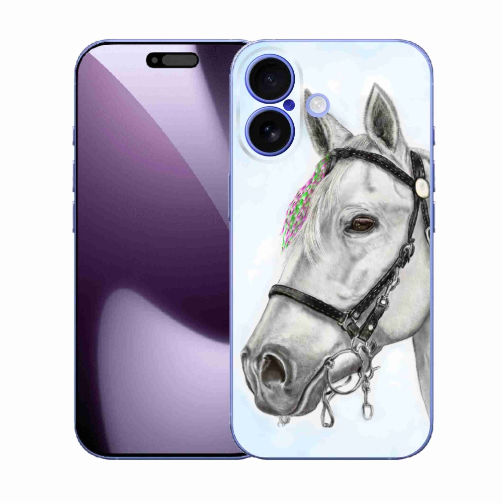 Zselés borítás mmCase iPhone 17 készülékhez - fehér ló 1