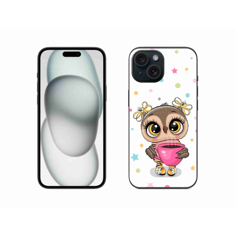 Gél borítás mmCase iPhone 15 készülékhez - rajzfilm bagoly