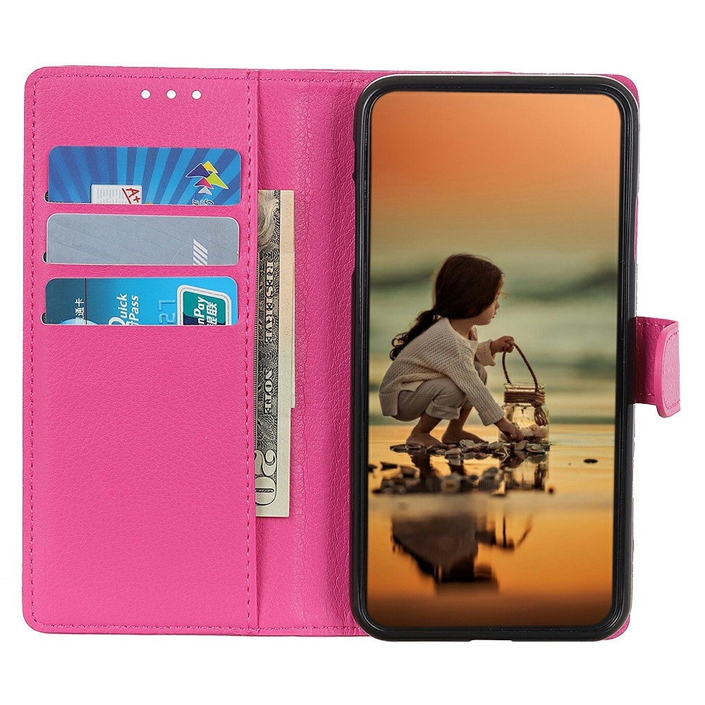 Litchie könyvtáska Samsung Galaxy A56 5G - rózsaszínű