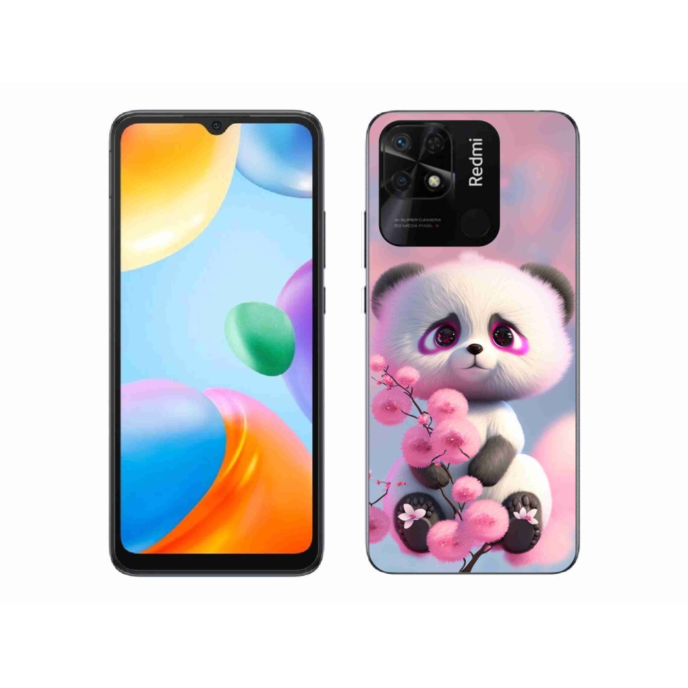 Gél borító mmCase a Xiaomi Redmi 10C-hez - aranyos panda 1