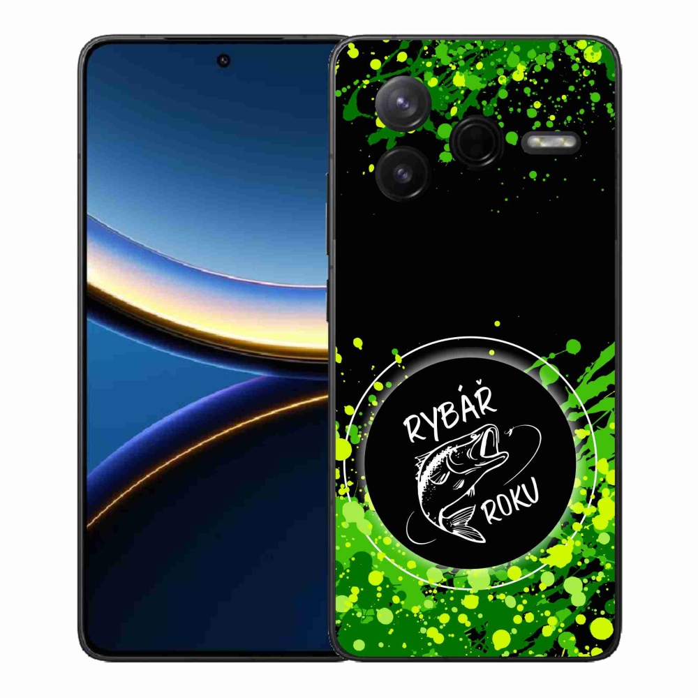 Gél borítás mmCase a Xiaomi Poco F7 Pro számára - az év horgásza fekete háttérrel