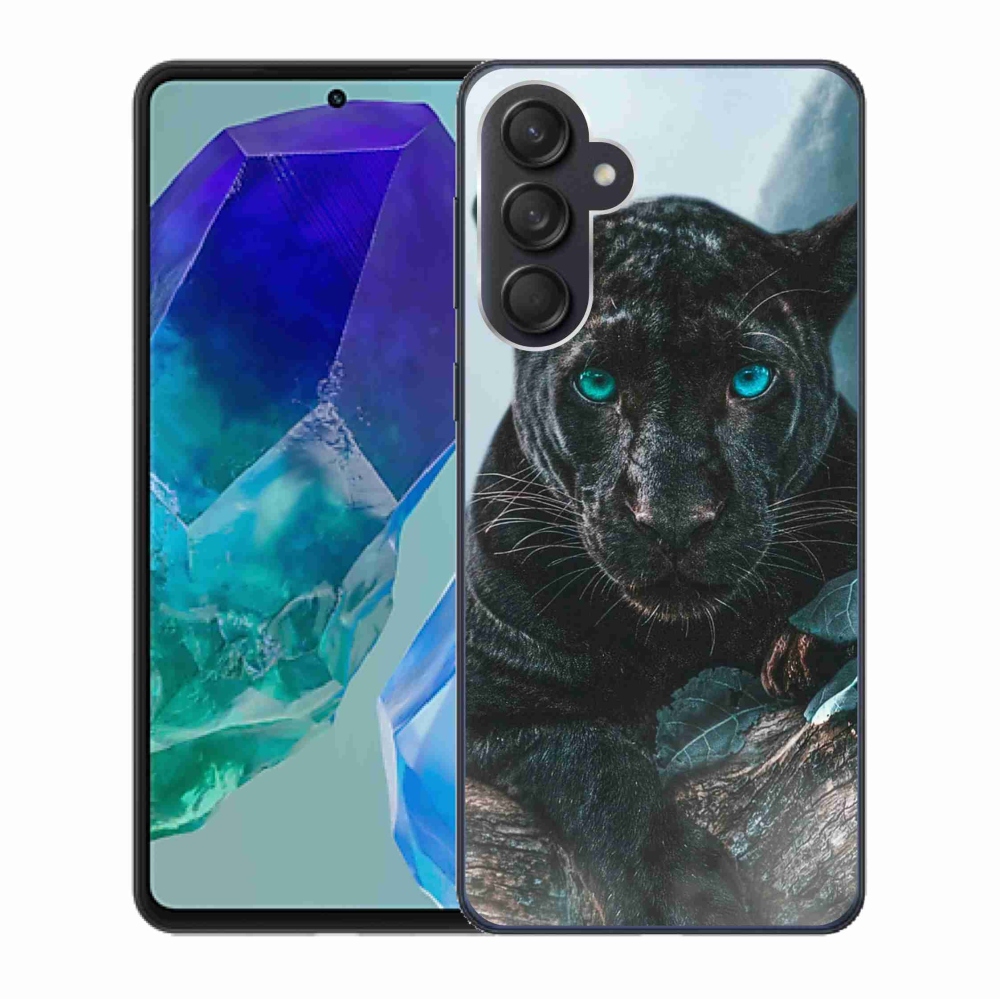 Gél védőhuzat mmCase Samsung Galaxy M55 5G - fekete párduc