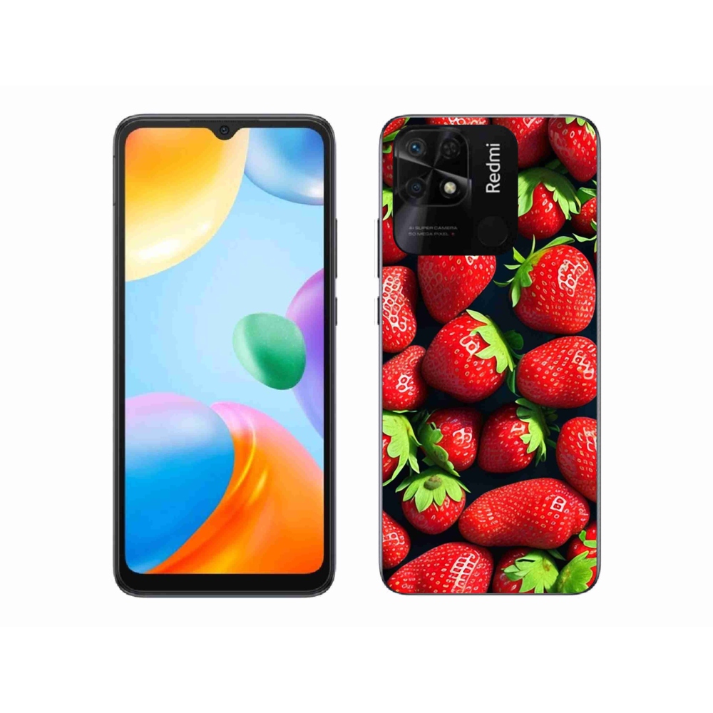 Gél borítás mmCase a Xiaomi Redmi 10C-hez - eper