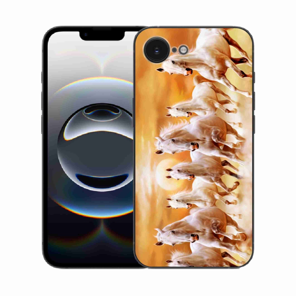 Zselés borítás mmCase iPhone 16e készülékhez - lovak 2