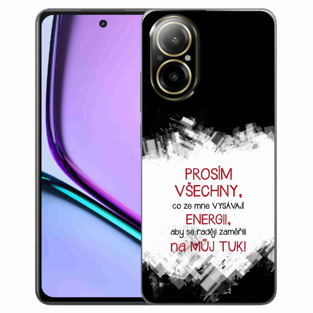 Gél borító mmCase a Realme C67 készülékhez - vicces szöveg 1 piros