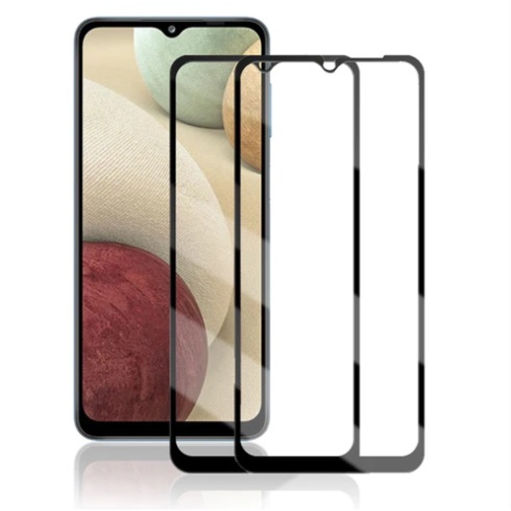AMS teljes képernyő edzett üveg Samsung Galaxy A12/M12 készülékhez - 2db