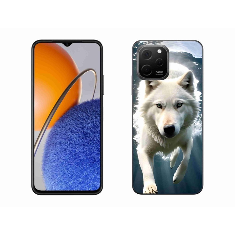 Gél borítás mmCase a Huawei Nova Y61 készülékhez - fehér farkas