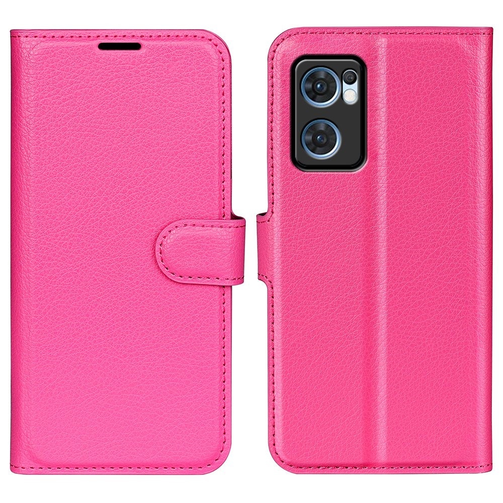 Litchi könyv tok az Oppo Find X5 Lite-hoz - rózsaszínű