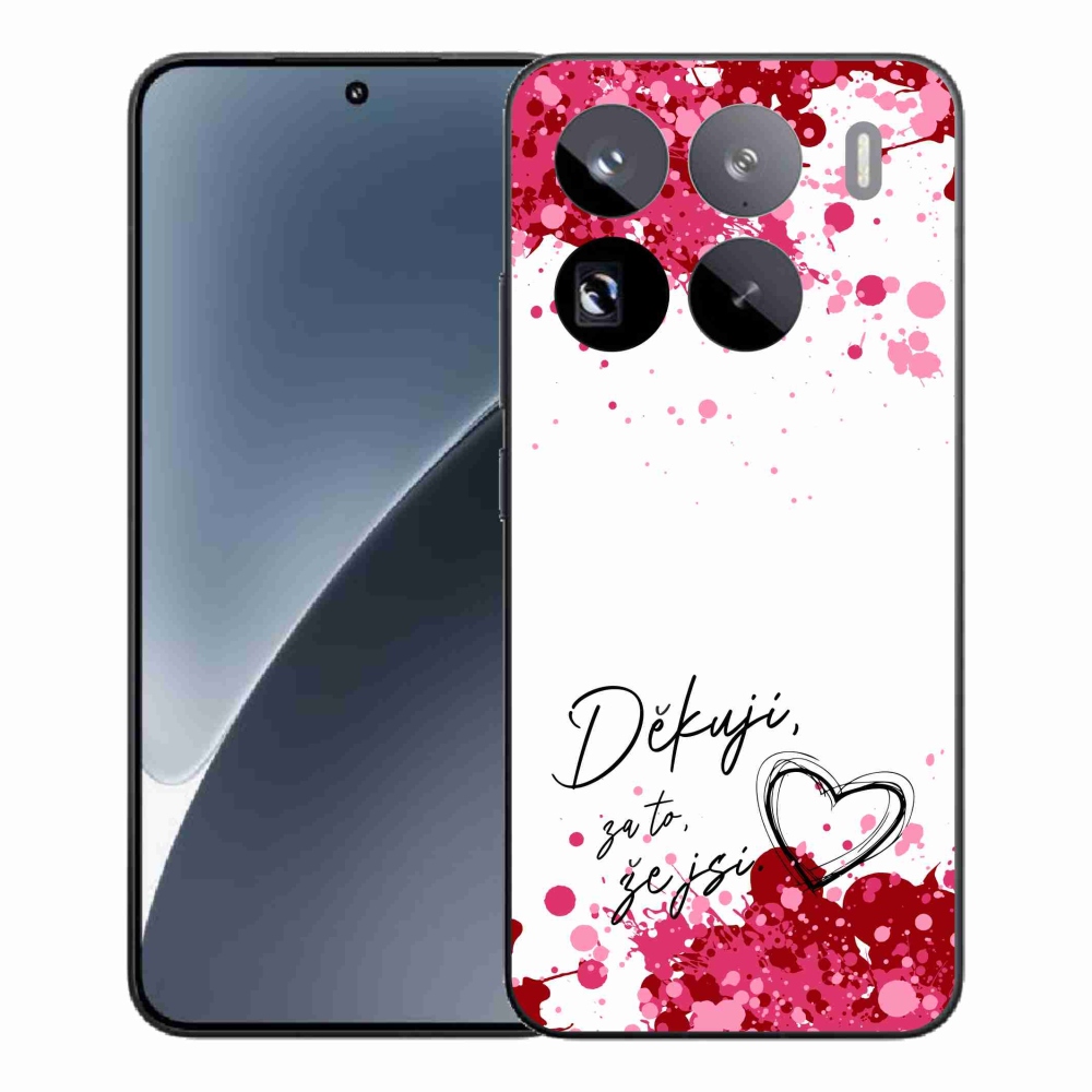 Gél borító mmCase a Xiaomi 15 Pro-hoz - szerelmes szöveg 2 fehér háttérrel