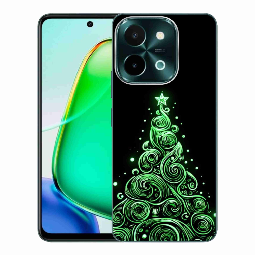 Gél borító mmCase a Vivo Y28-on - neon karácsonyfa 3