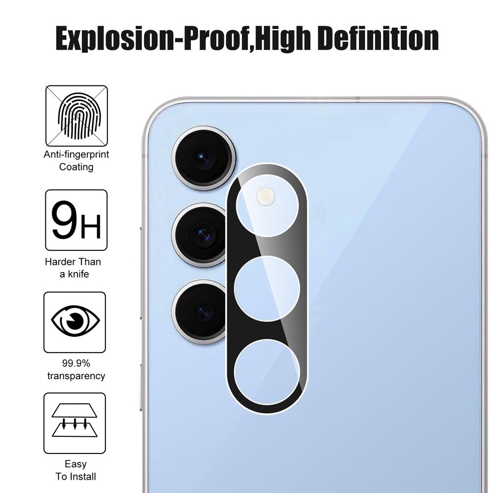 Kamera lencse üveg a Samsung Galaxy S25 FE fényképezőgépen - fekete