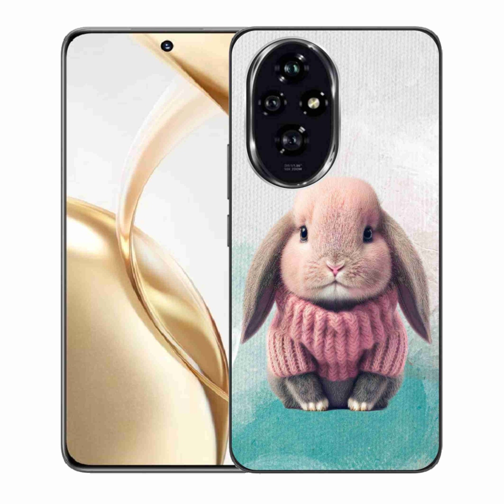 Zselés borítás mmCase a Honor 200 5G készülékhez - nyúl pulóverben