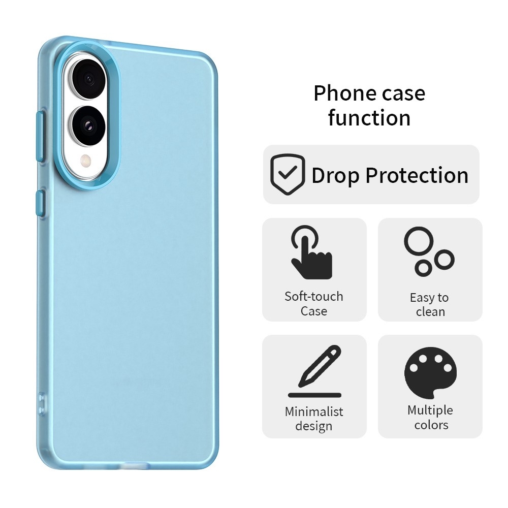 Candys matt zselés tok Samsung Galaxy S25 Edge készülékhez - világoskék