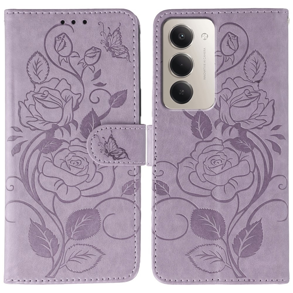 Rózsás könyv tok Xiaomi Redmi 15 5G - lila