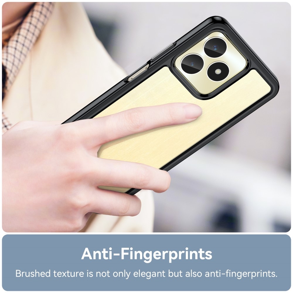 Gél tok fix hátlappal a Realme C51/C53 készülékhez - fekete