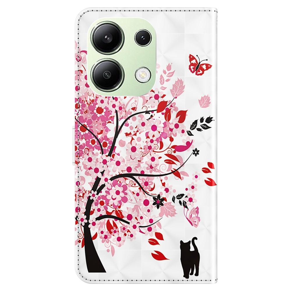 Nyomtatott könyv tok Xiaomi Redmi Note 13-hoz - virágzó fa