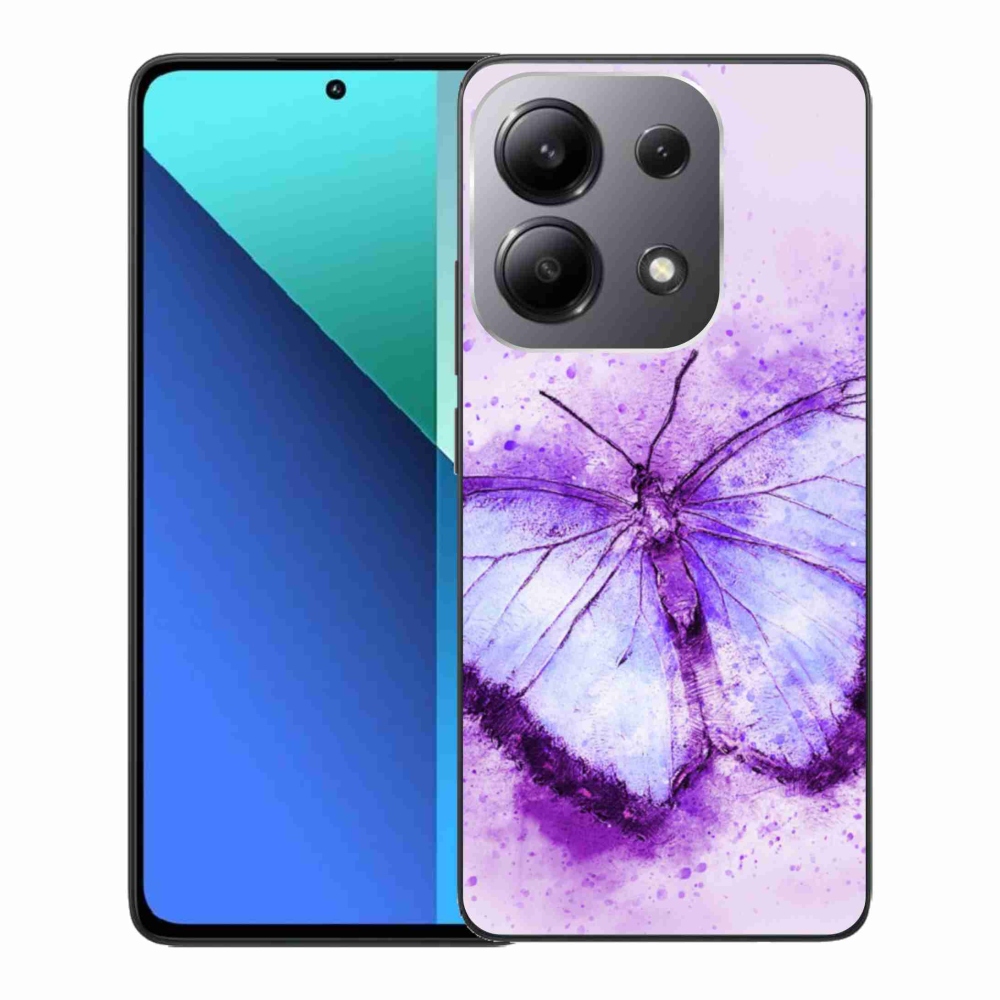 Gél borítás mmCase a Xiaomi Redmi Note 13-hoz - lila pillangó