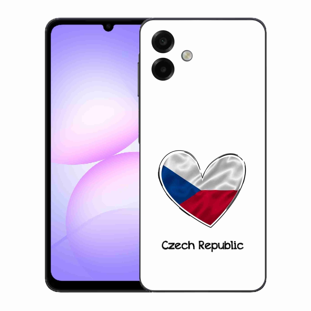Gél borító mmCase Samsung Galaxy A07 4G - zászló szív fehér háttérrel