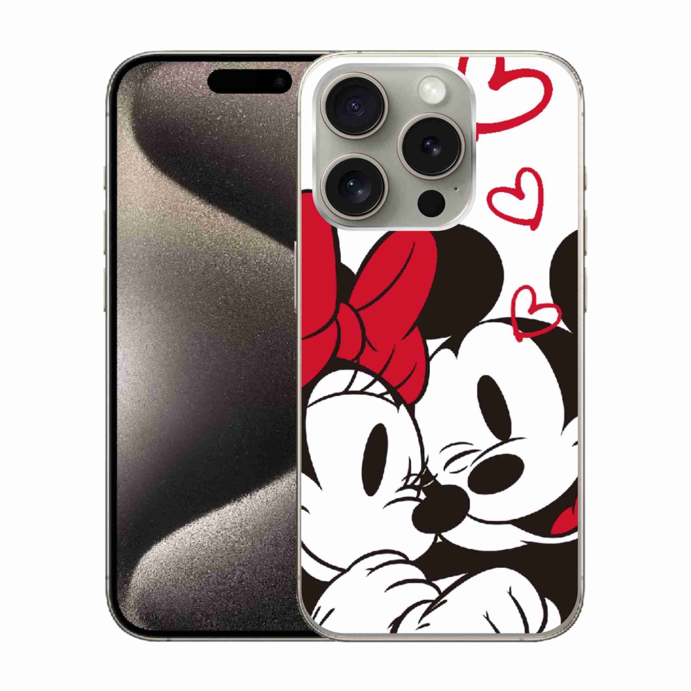 Zselés borítás mmCase iPhone 15 Pro készülékhez - minnie és mickey