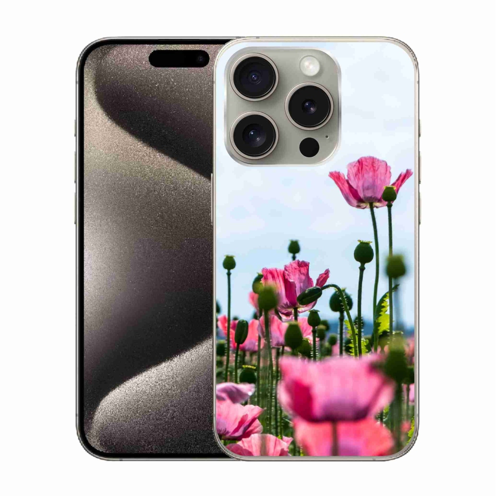 Zselés borítás mmCase iPhone 15 Pro készülékhez - mákos színű