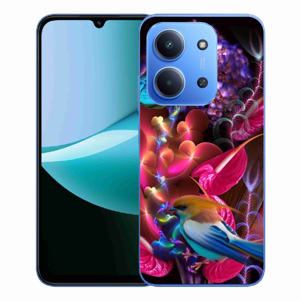 Gél borító mmCase a Xiaomi Redmi 15C 4G/5G (173mm) - színes virágokhoz