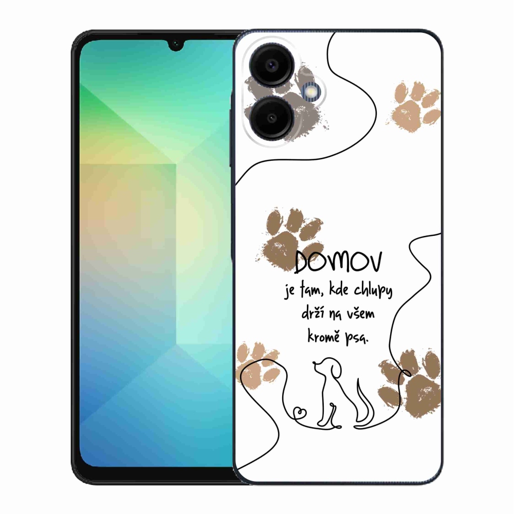 Gél borító mmCase Samsung Galaxy A06 4G - kutya motívum fehér háttérrel