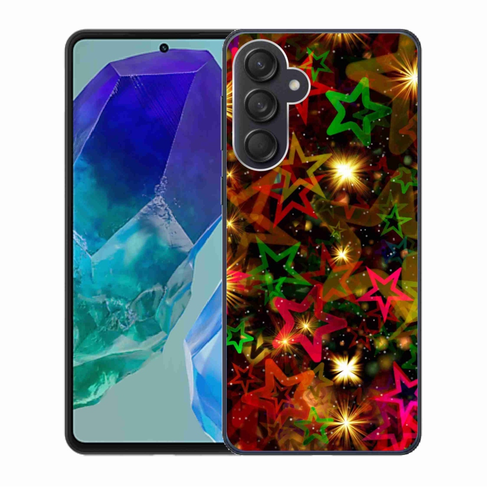 Zselés borítás mmCase Samsung Galaxy M55 5G - színes csillagok