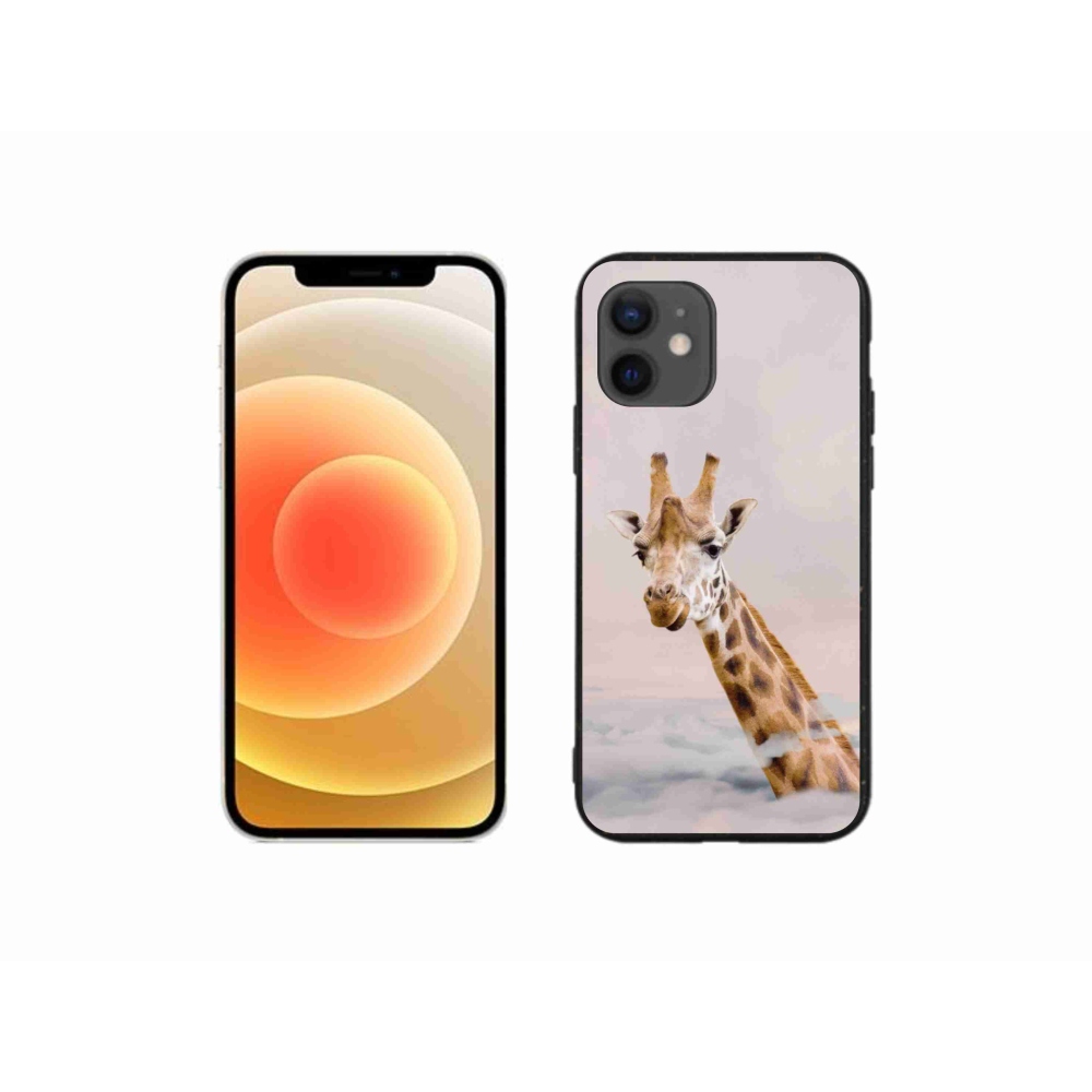 Zselés borítás mmCase iPhone 12 mini készülékhez - zsiráf a felhőkben