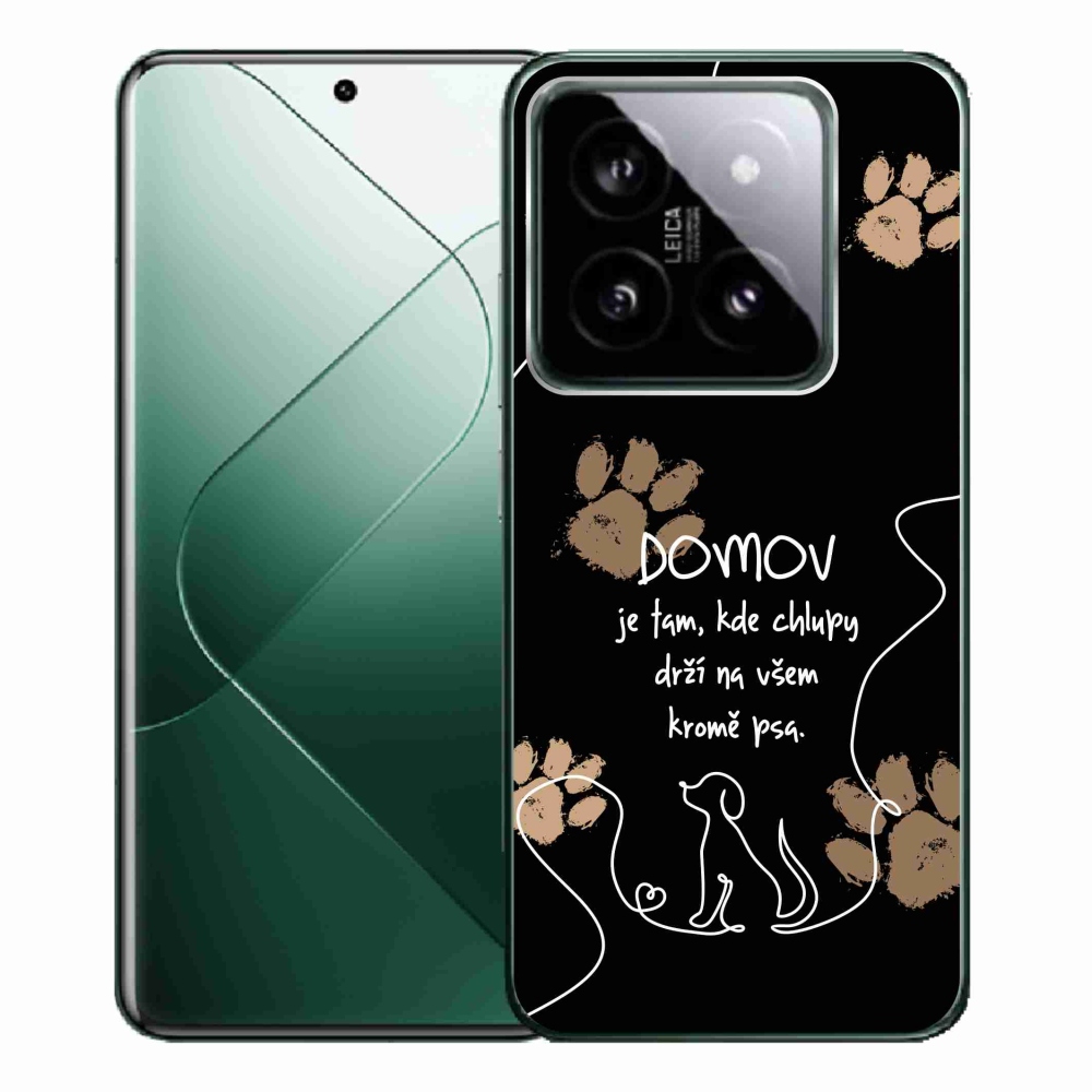 Gél borítás mmCase a Xiaomi 14 Pro-hoz - kutya motívum fekete háttérrel