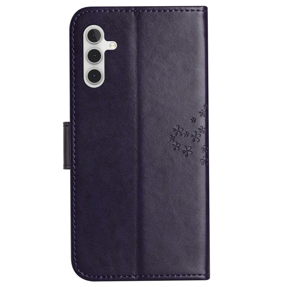 Fás könyv tok Samsung Galaxy S23 FE készülékhez - sötétlila