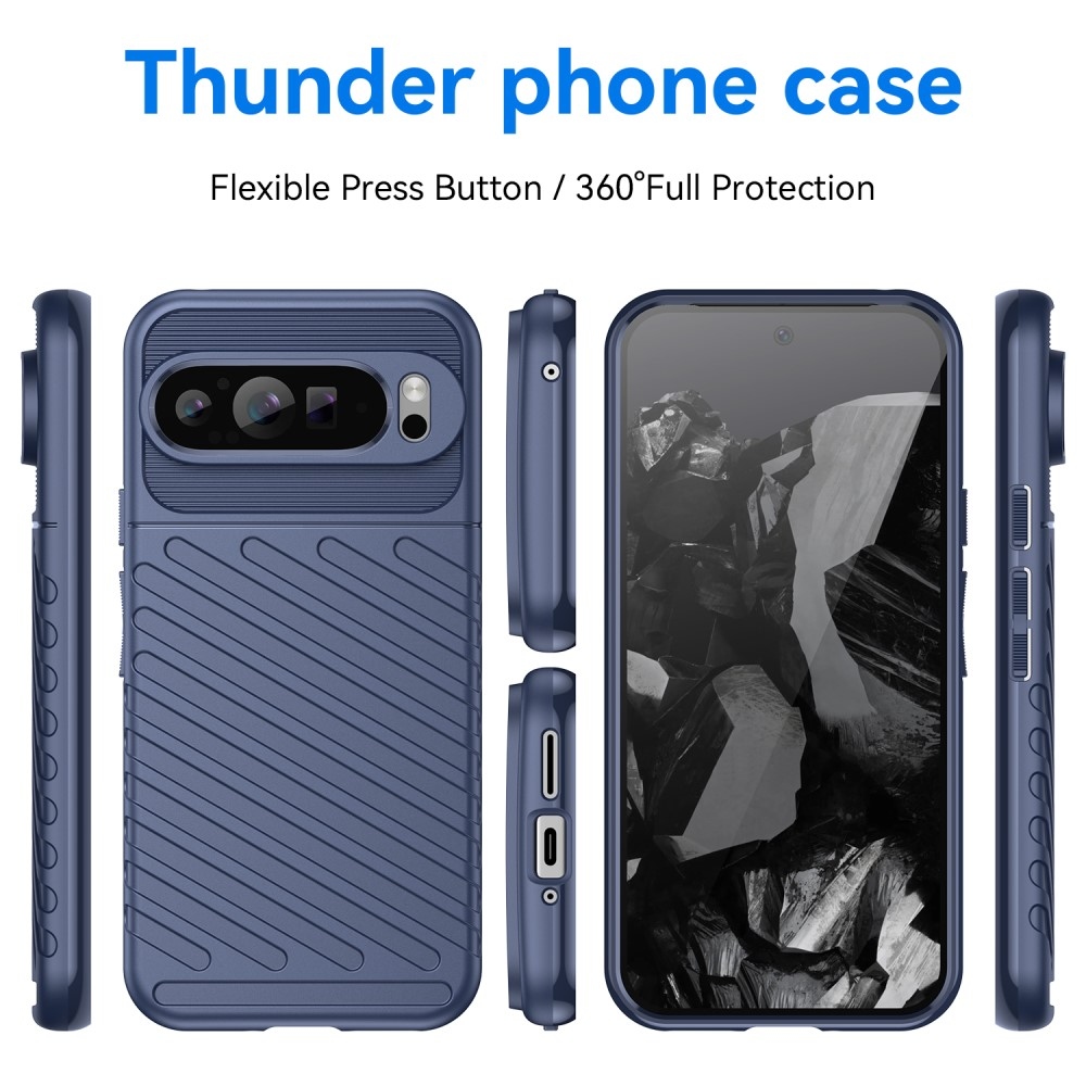 Thunder tartós zselés tok Google Pixel 9 Pro XL-hez - kék