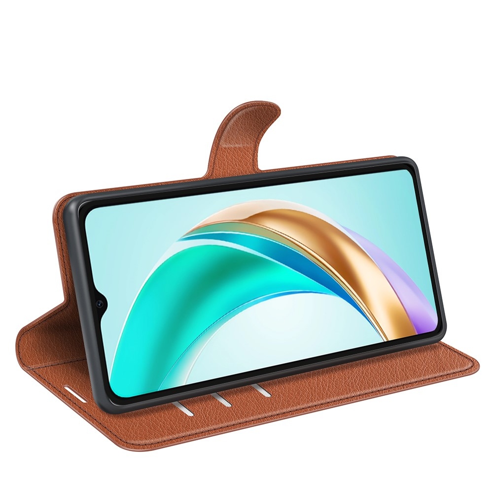 Litchi könyvtáska Honor X6b-hez - barna