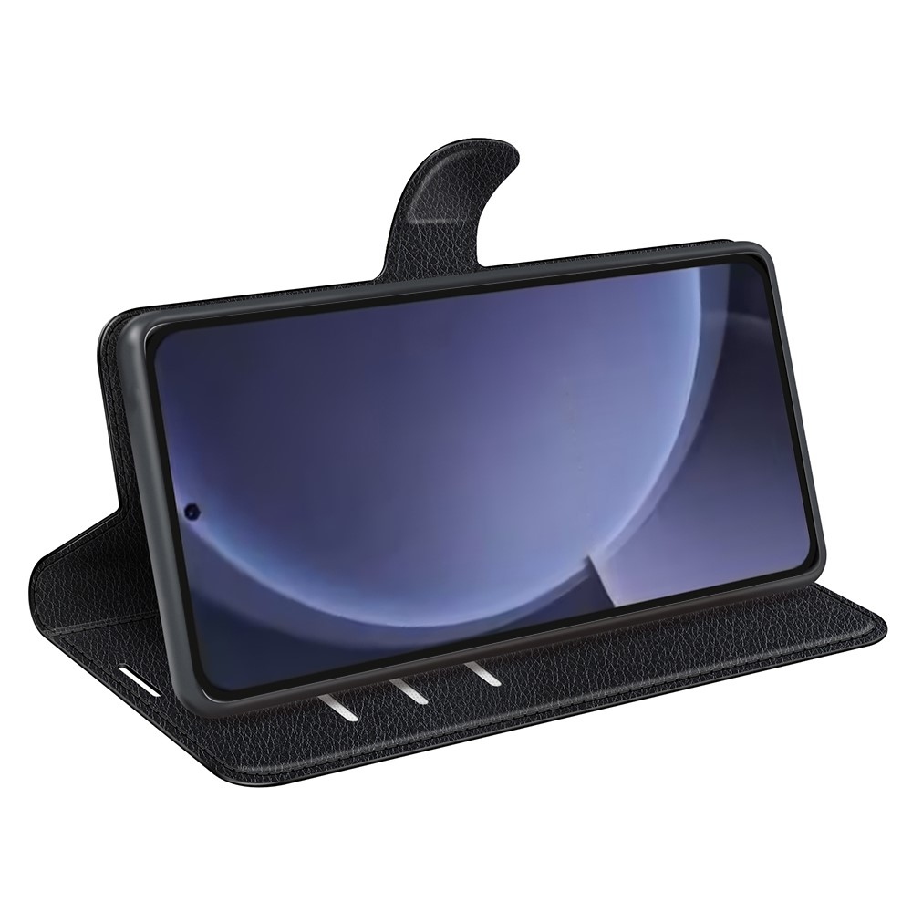 Litchi book tok Samsung Galaxy S25+ készülékhez - fekete