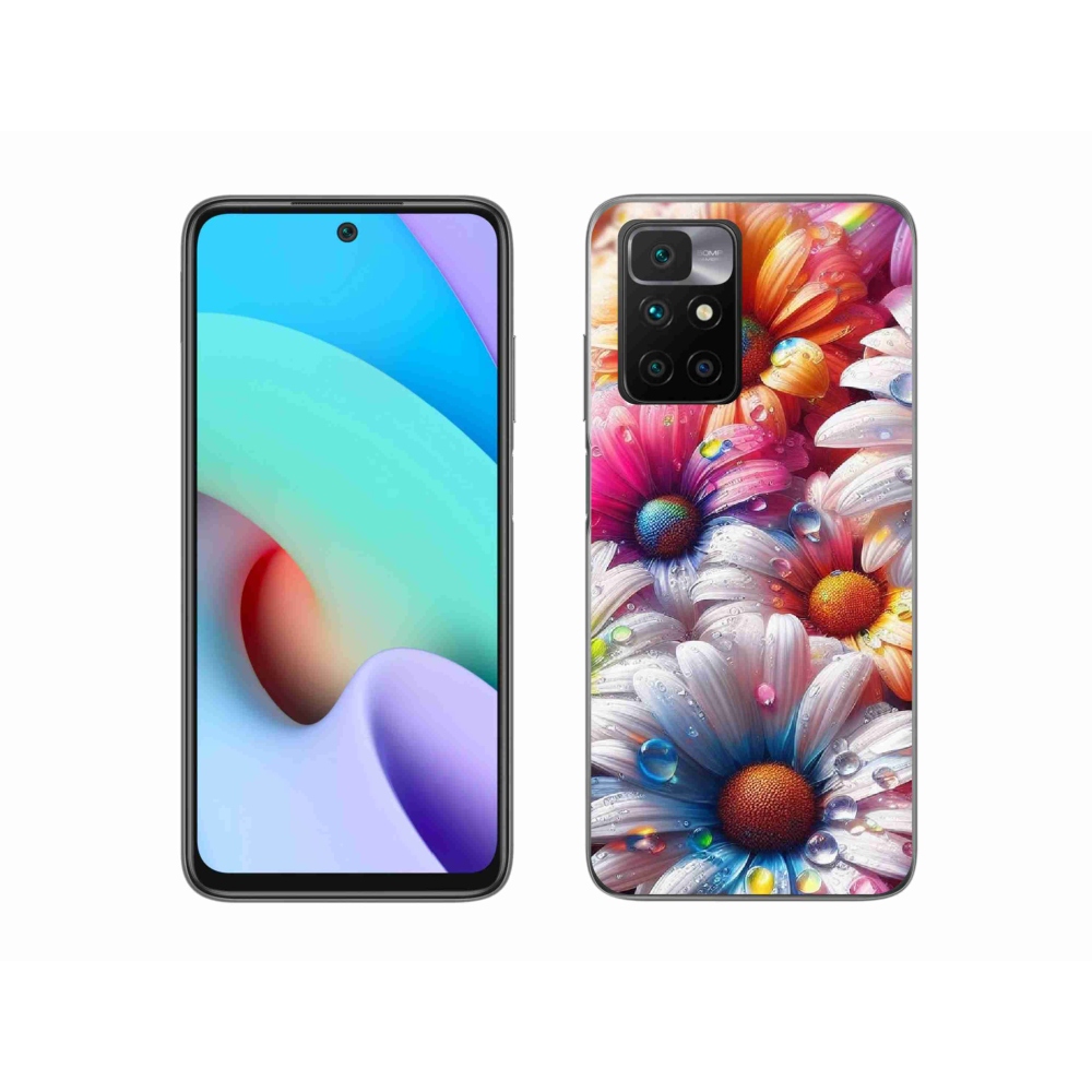 Zselés borítás mmCase a Xiaomi Redmi 10/Redmi 10 (2022) - színes százszorszépek számára