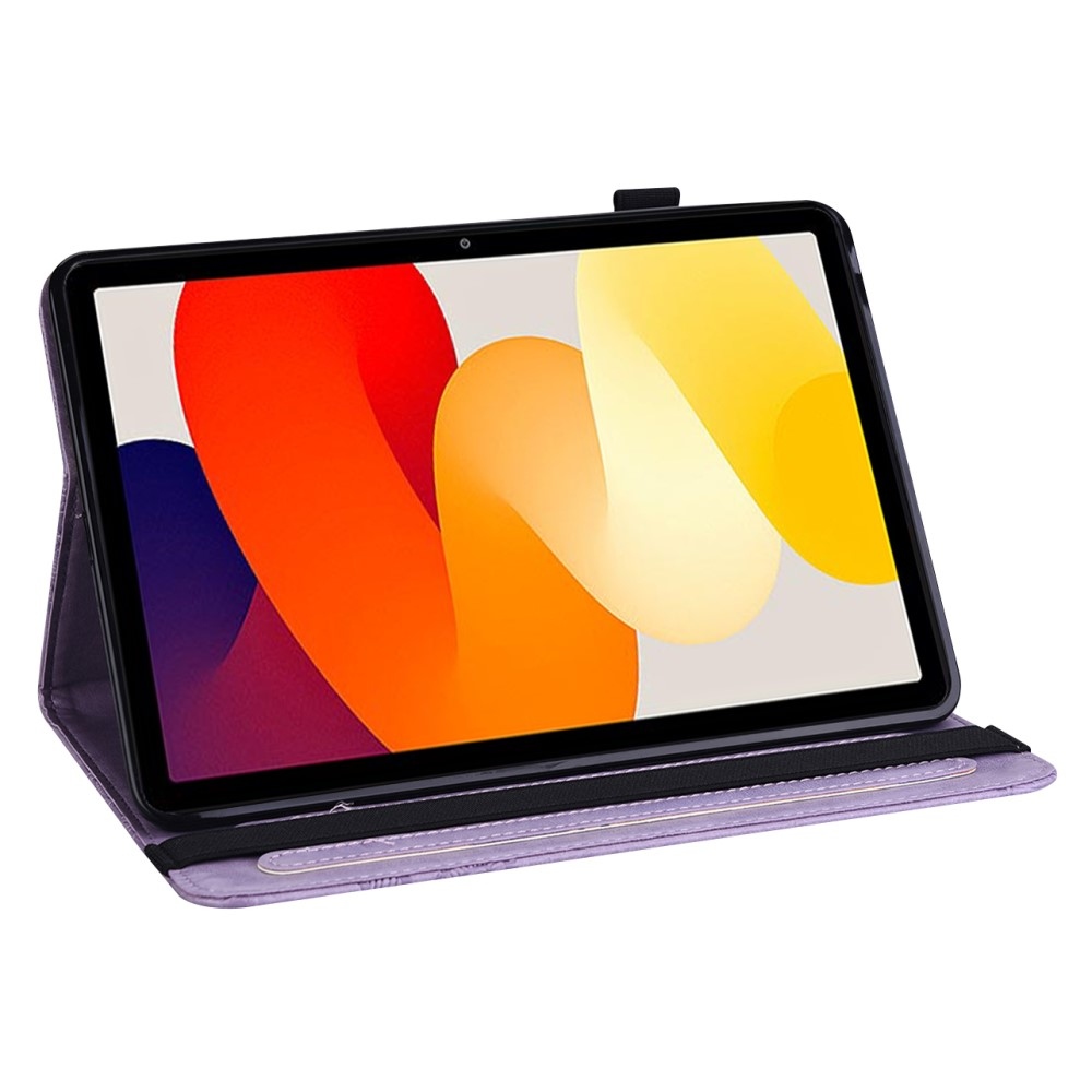 Virágos tok Xiaomi Redmi Pad SE-hez - lila
