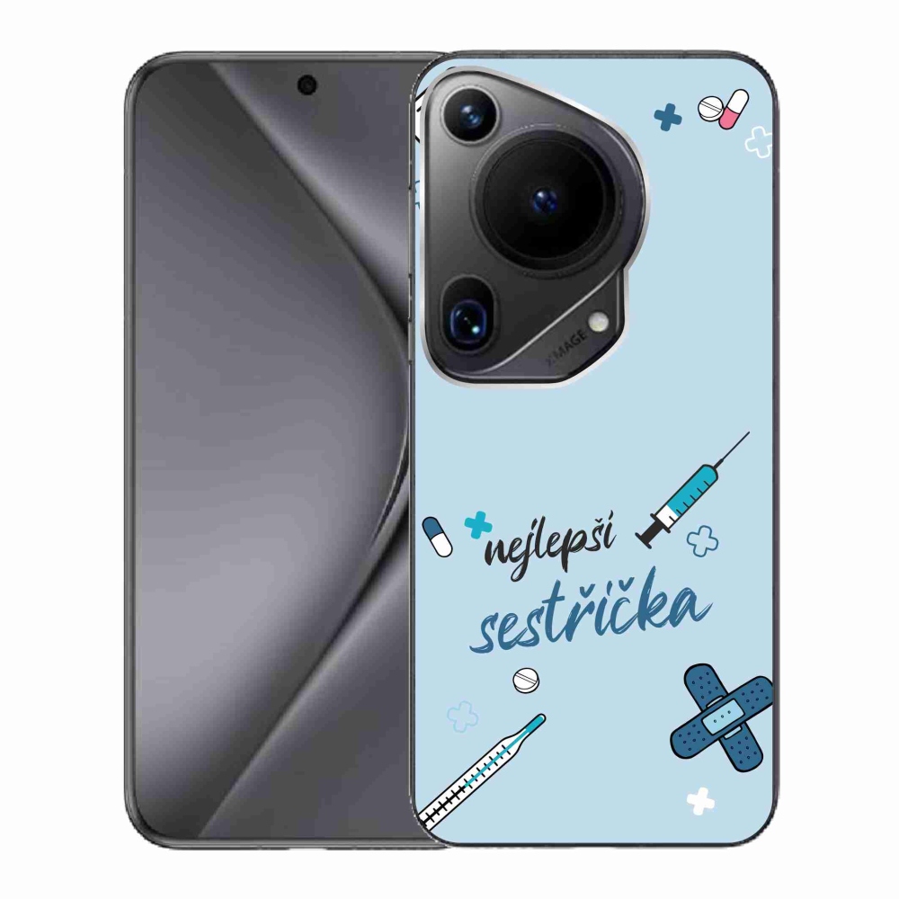 Gél borító mmCase a Huawei Pura 70 Ultra - legjobb kishúg kék háttérrel