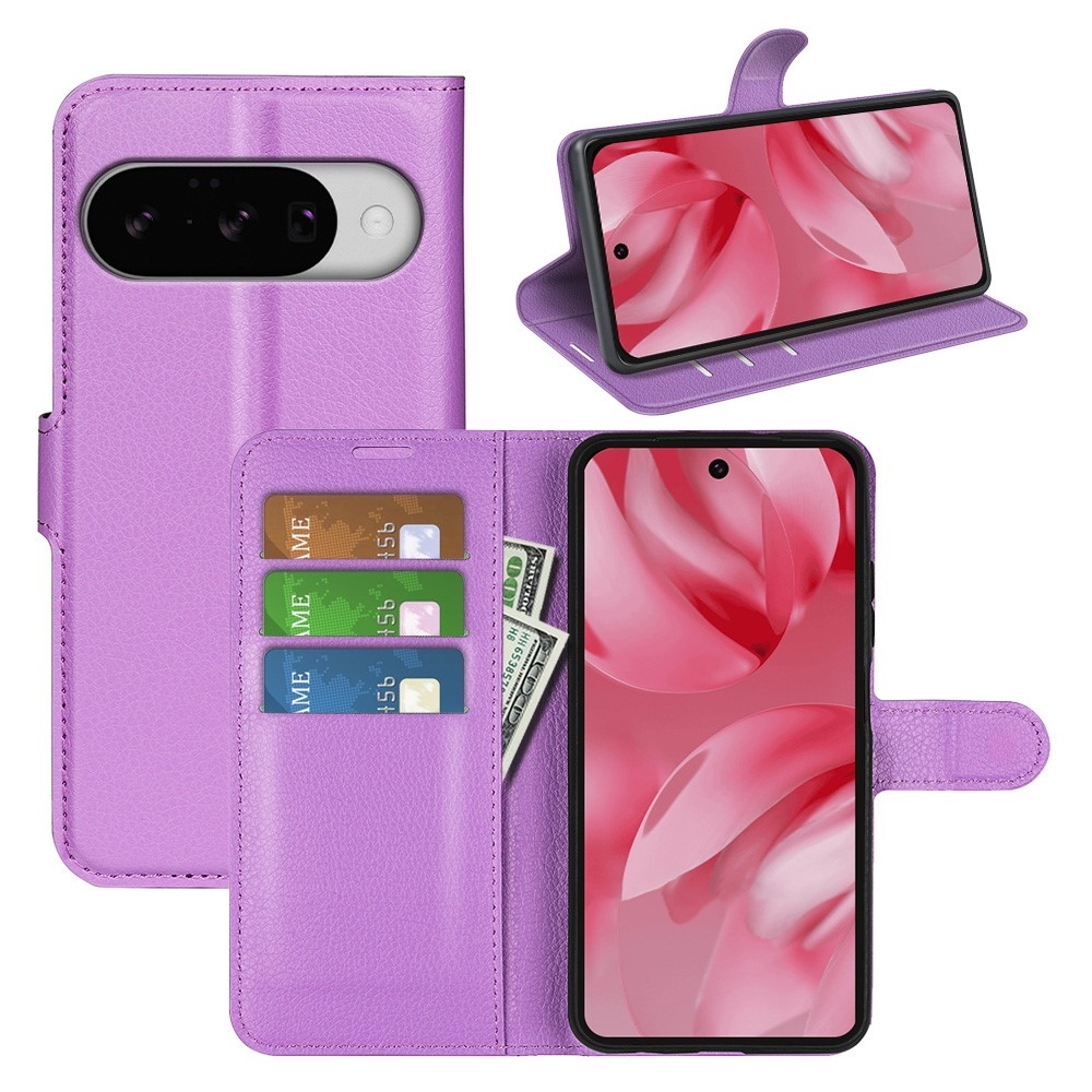 Litchi könyvtáska Google Pixel 10 - lila