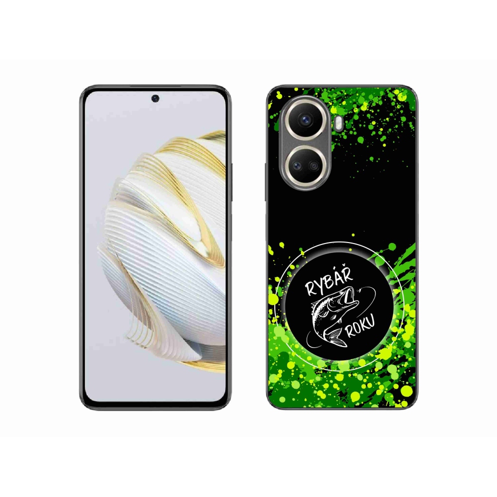 Gél borító mmCase a Huawei Nova 10 SE-n - az év horgásza fekete háttérrel