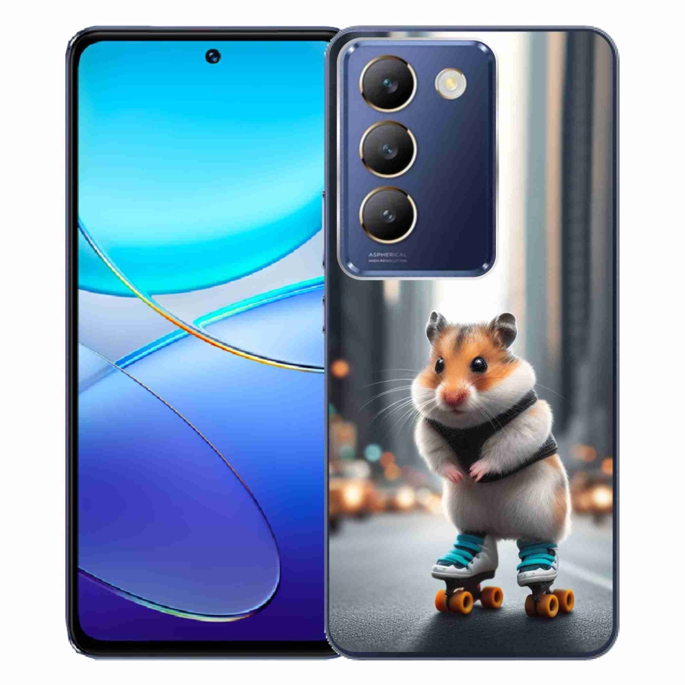 Gél borítás mmCase a Vivo V40 SE 4G/5G készülékhez - hörcsög a korcsolyán