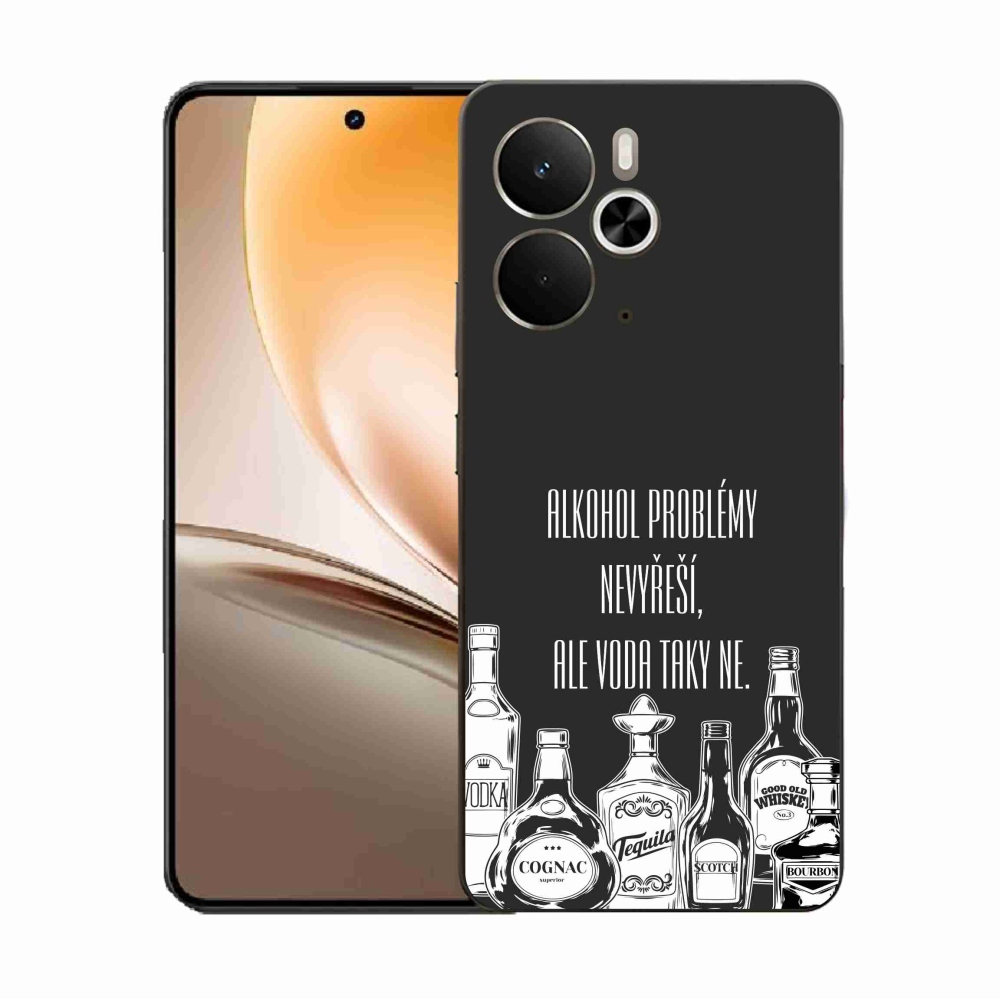 Gél borító mmCase a Realme 14 5G/14T 5G készülékhez - vicces szöveg fekete háttérrel