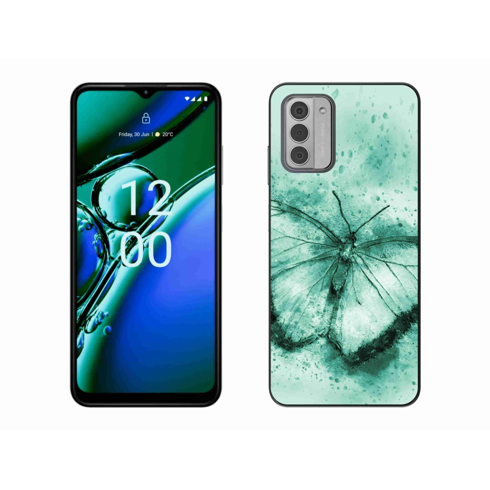 Gél tok mmCase a Nokia G42 készülékhez - zöld pillangó